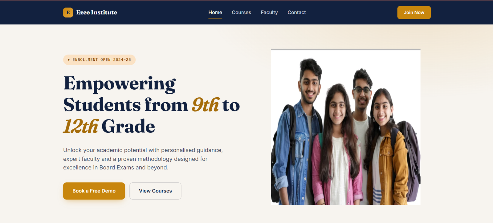 Ezee Institute Website