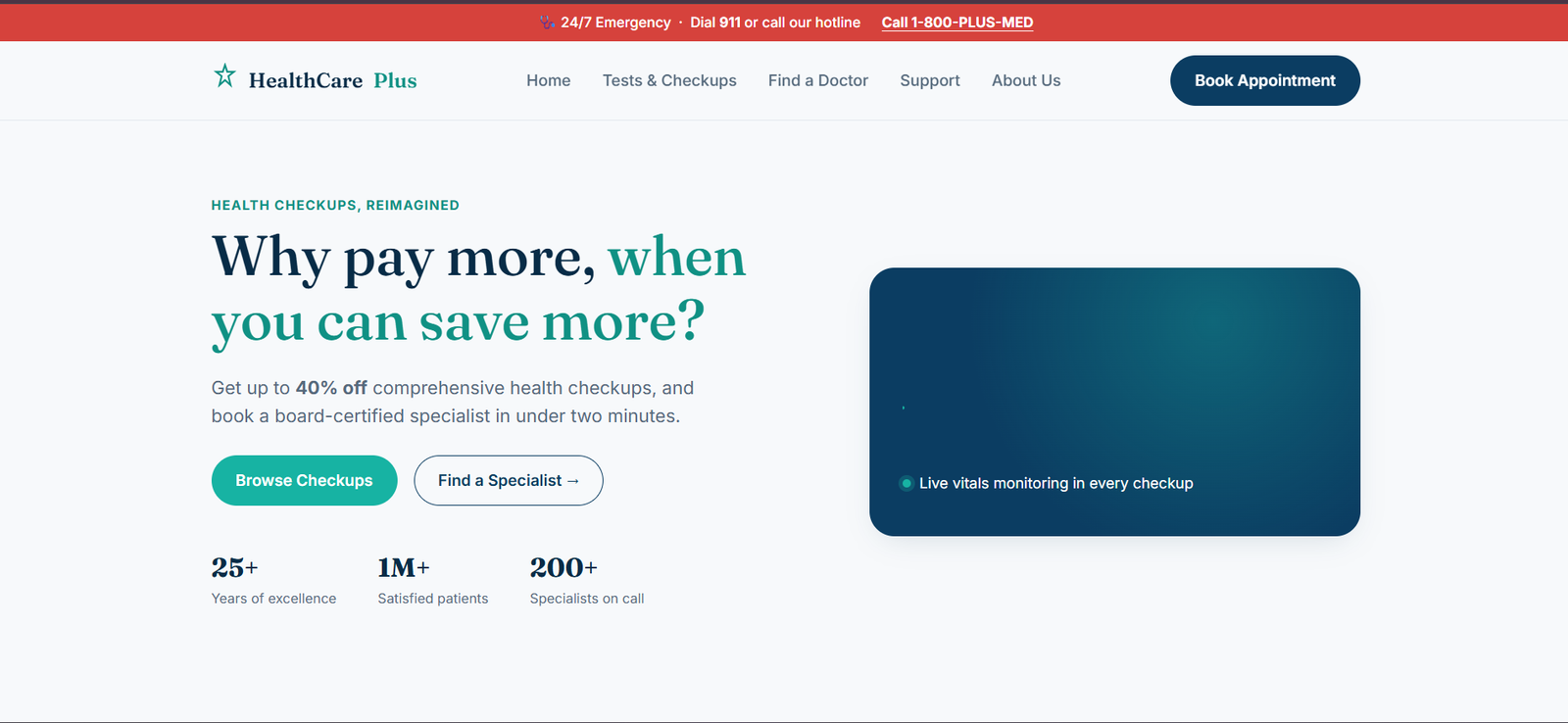 Healthcare Plus Website