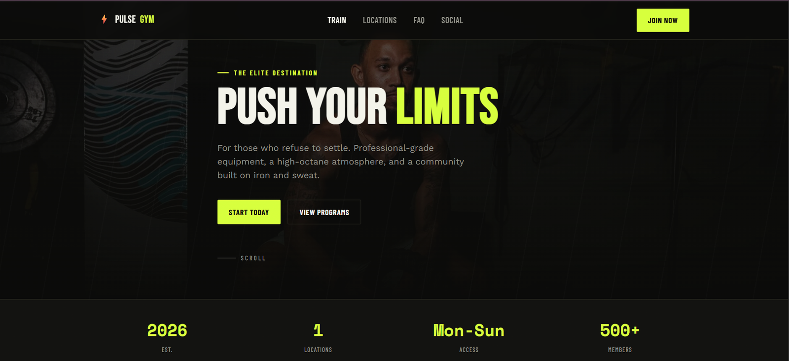 Pulse Gym Website